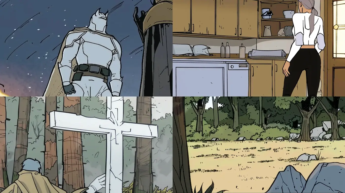 Consistently Stylized Graphic Novel Imagery with Muted Tones and Sharp Contours - Midjourney sref style
