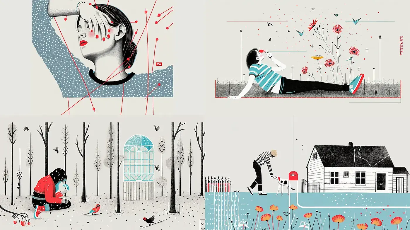 Contemporary Illustrative Art with a Playful and Whimsical Vibe - Midjourney sref style