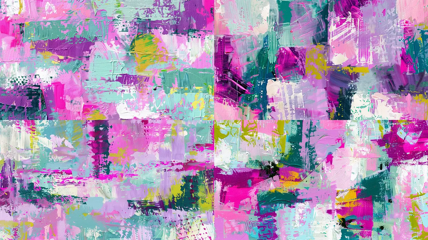 Abstract Expressionist Brushstroke Fusion - Midjourney sref style