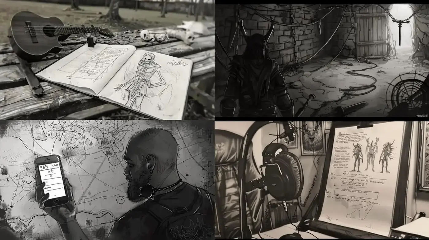Eerie yet Artistic Exploration of Narrative and Connection - Midjourney sref style