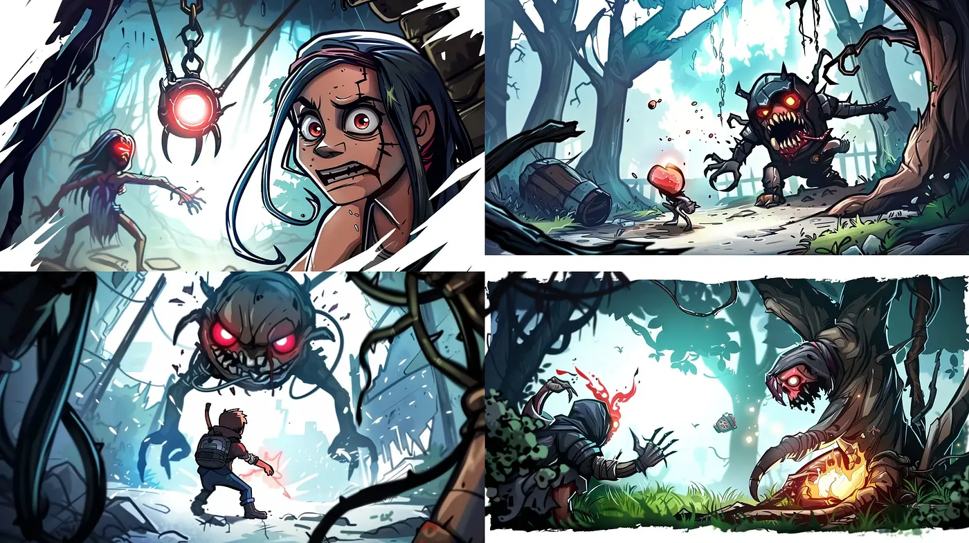 Consistent Elements of Stylized Fantasy Across Varied Portrayals - Midjourney sref style