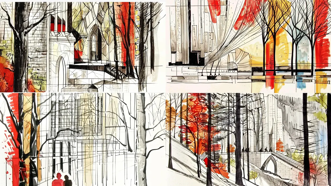 Expressive Ink Brush and Watercolor Fusion - Midjourney sref style