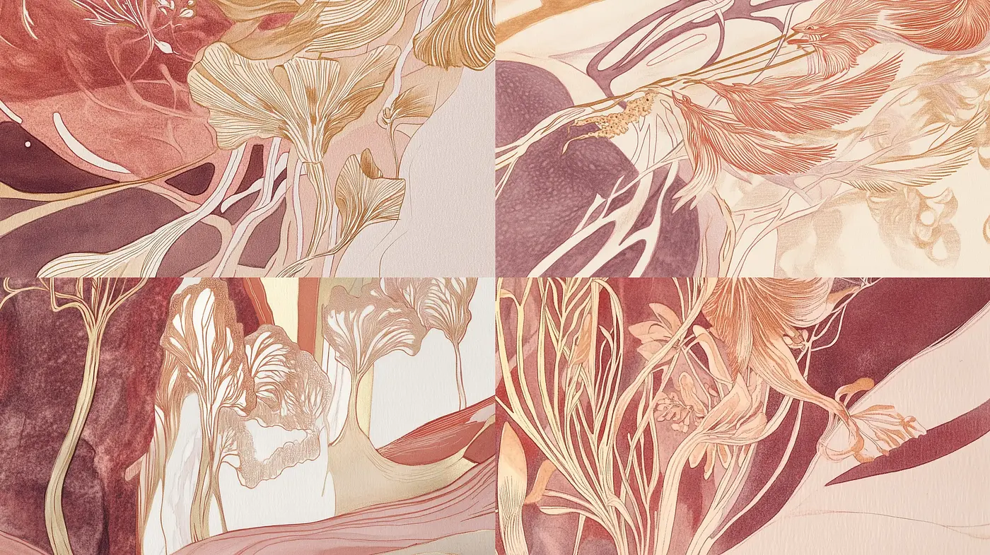 Ethereal Botanical Whispers in Sepia Tones - Midjourney sref style