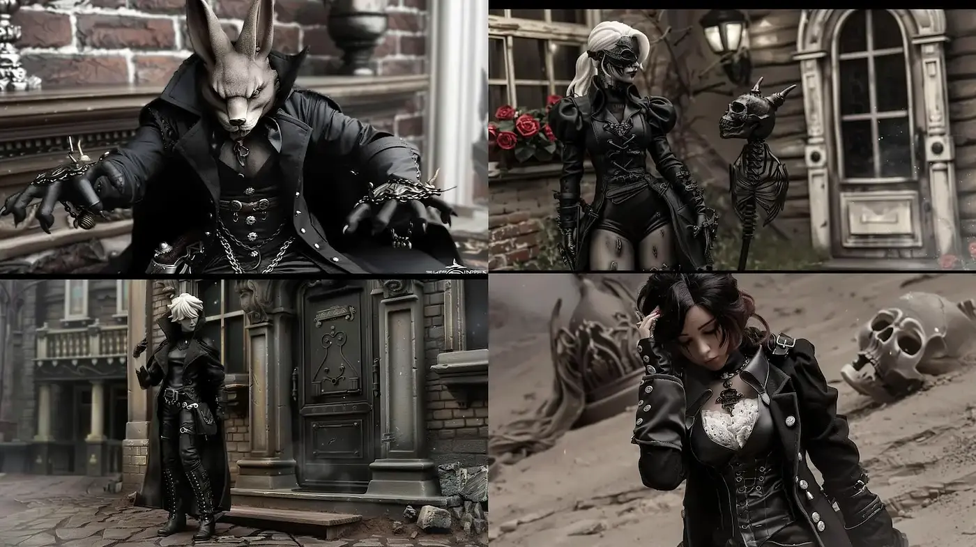 Dark Fantasy with Gothic and Steampunk Influences - Midjourney sref style