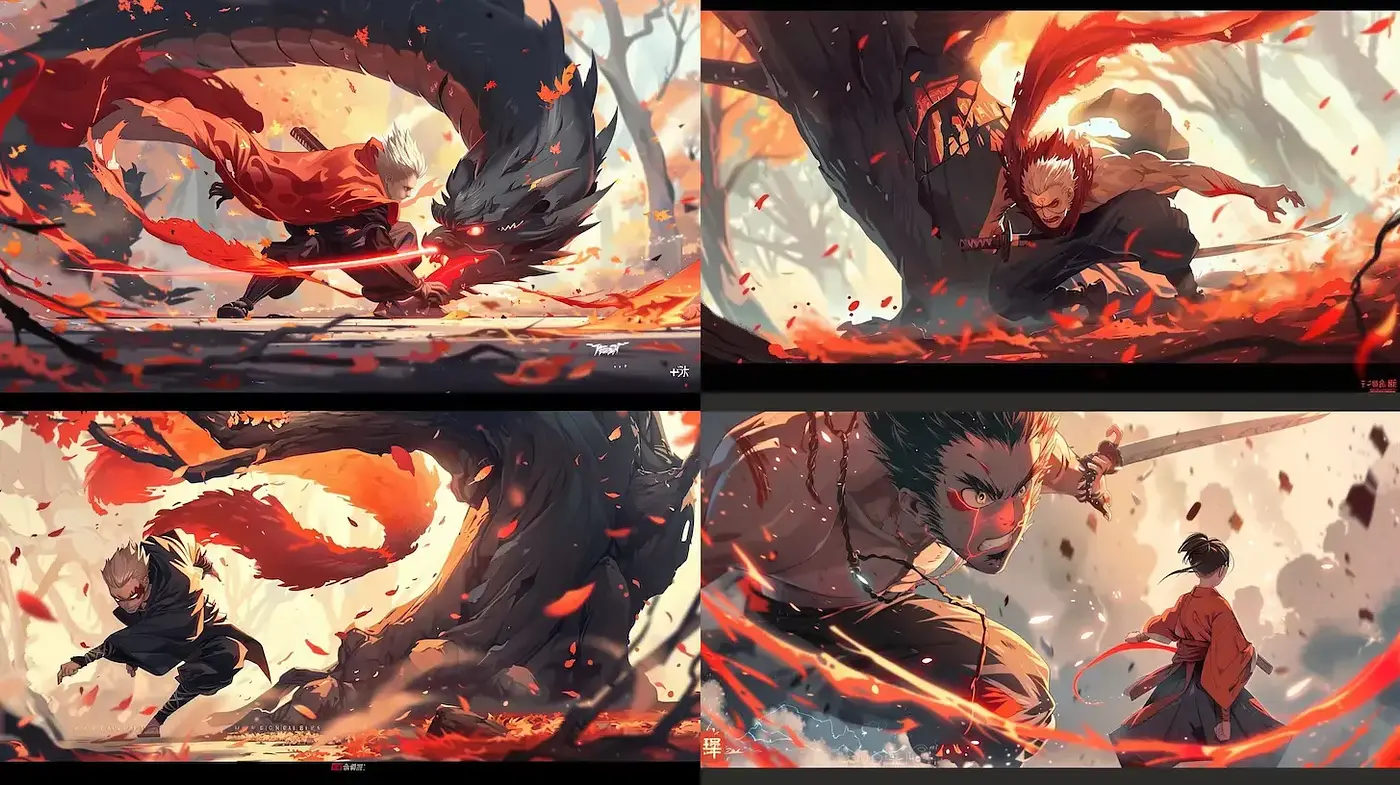 Dynamic and Intense Illustrations with a Fantastical Element - Midjourney sref style