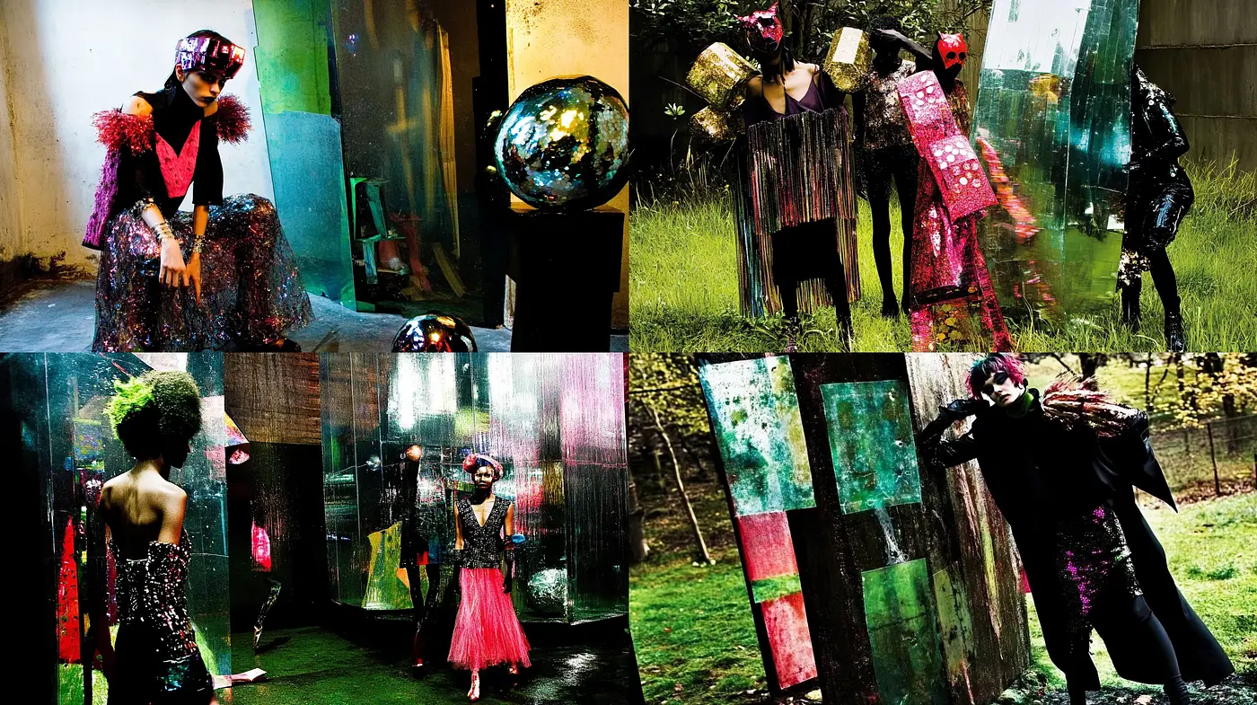 Abstract Expressionist Performance in a Surreal Forest - Midjourney sref style