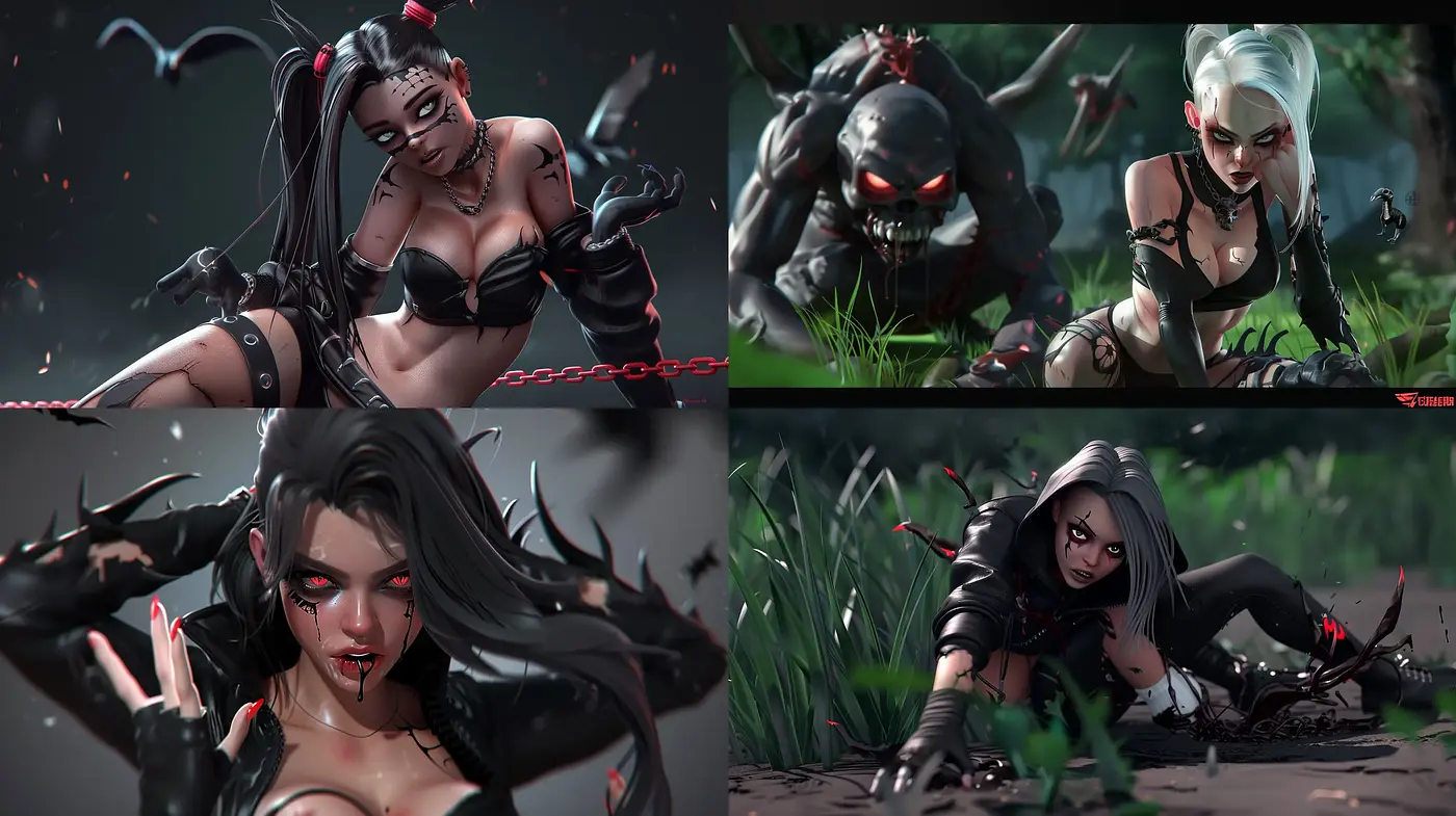 Gothic Fantasy with a Dark Cinematic Edge - Midjourney sref style