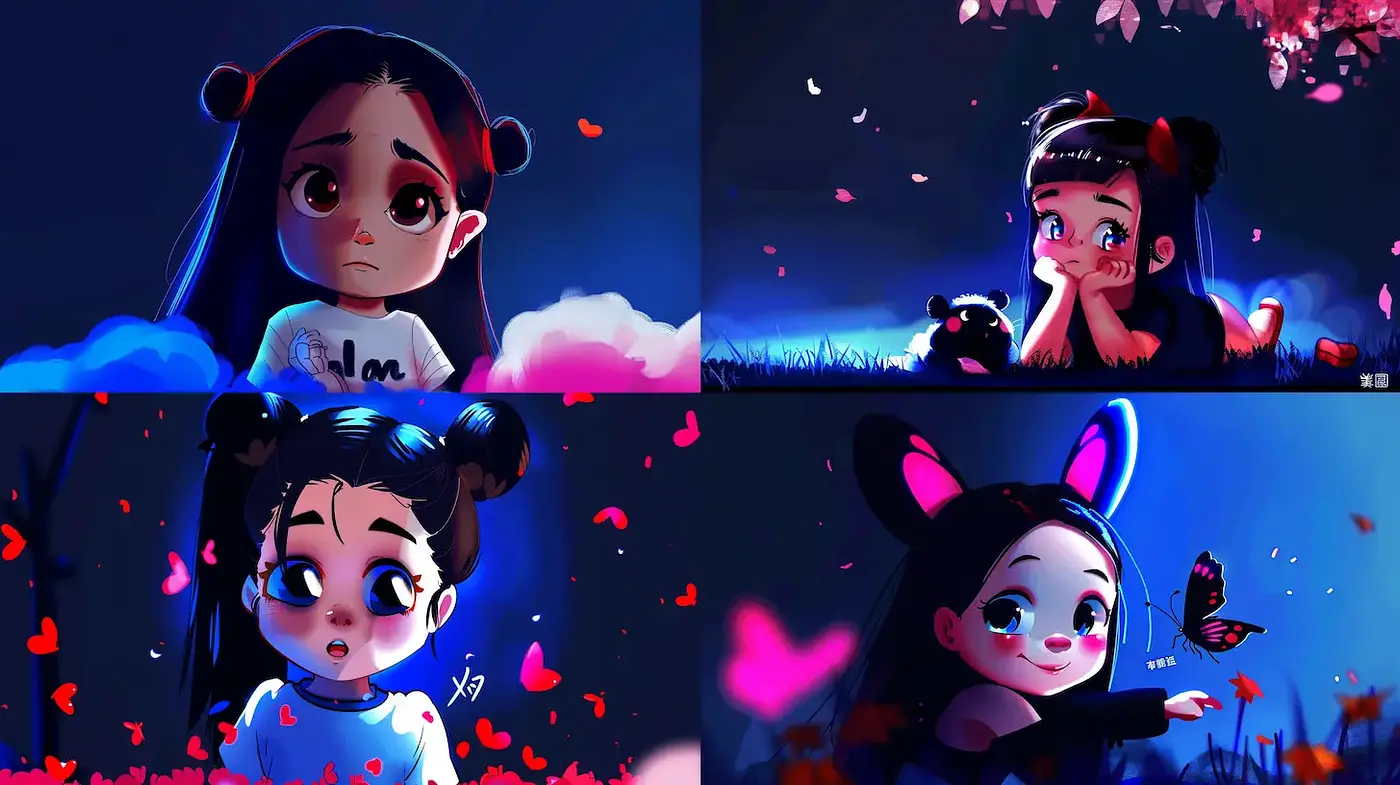 Captivating Digital Illustrations with a Playful and Dreamy Essence - Midjourney sref style