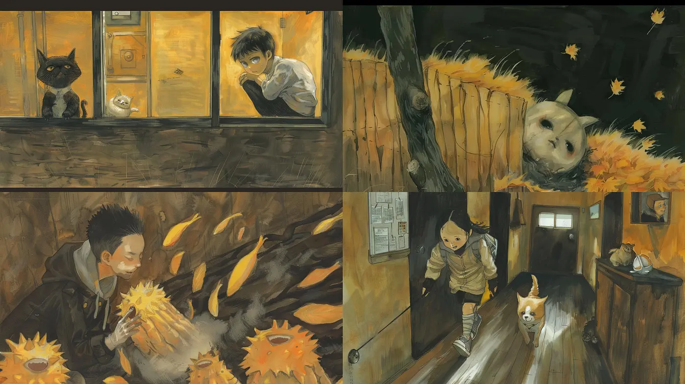 Autumnal Embrace: A Consistent Exploration of Warm Hues and Soft Textures in a Nostalgic Style - Midjourney sref style