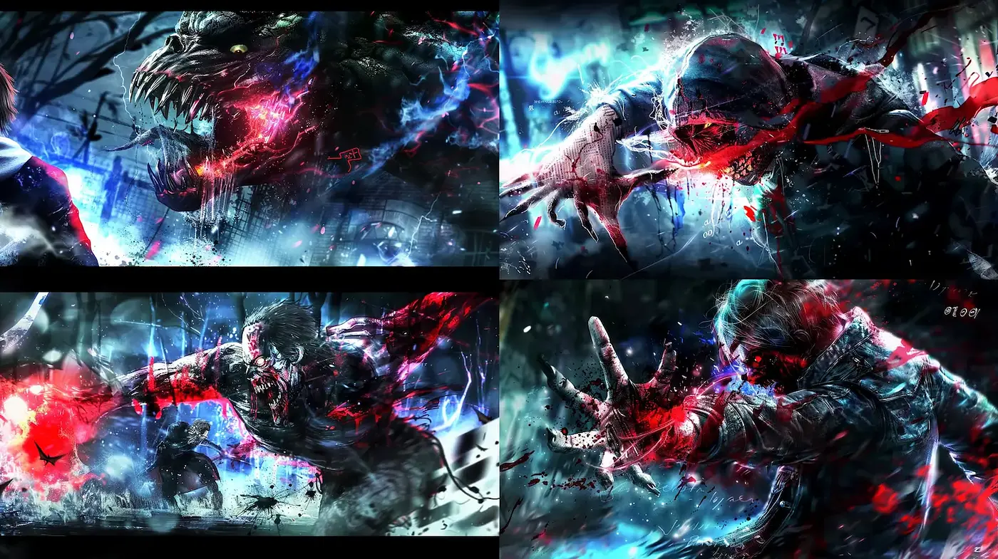 Dynamic and Vivid Dark Fantasy Art with Expressive Detail - Midjourney sref style