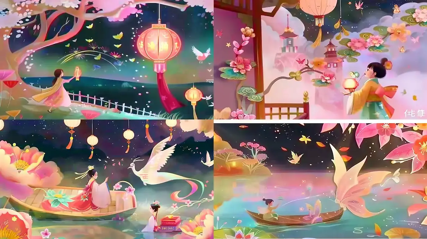Whimsical Asian-inspired Artwork with a Dreamy Atmosphere - Midjourney sref style