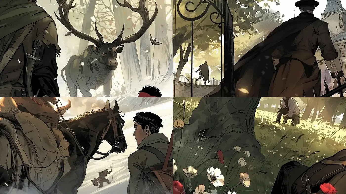 Illustrative narrative with nuanced details and a storybook essence - Midjourney sref style