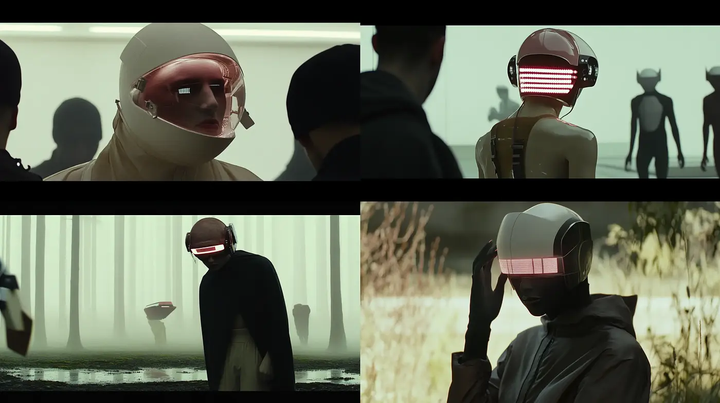 Futuristic Dystopian Elegance with Homogeneous Aesthetic Vision - Midjourney sref style