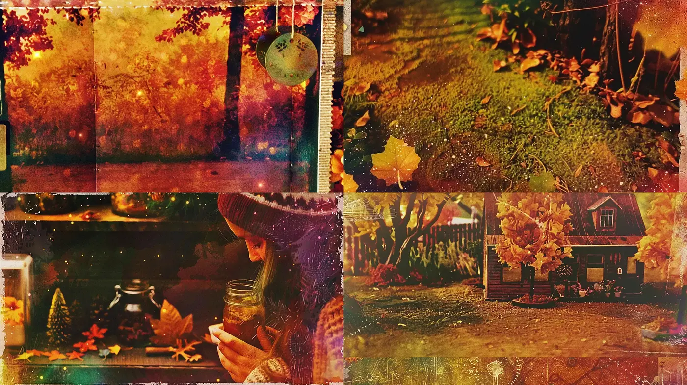 Autumn Hues and Textured Whispers: A Homage to Seasonal Transition - Midjourney sref style