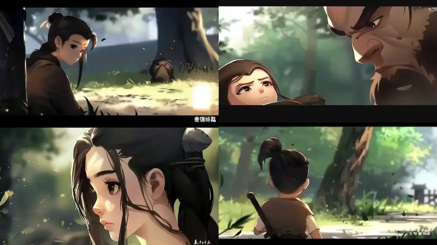 Lush Illustrative Narrative with Emotive Anime Influences - Midjourney sref style