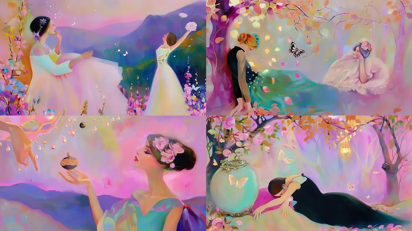 Ethereal Dreamscape: A Whimsical Pastel Reverie - Midjourney sref style