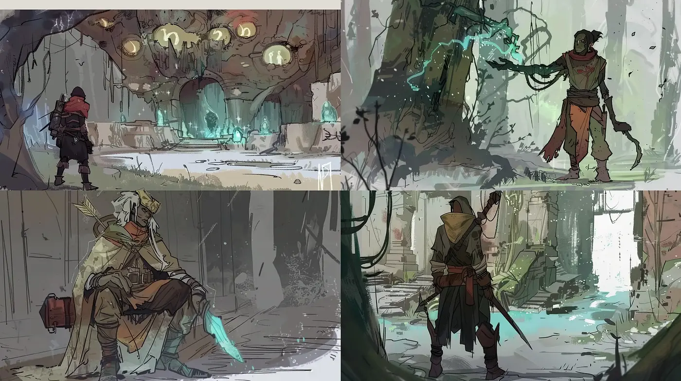 Whimsical Concept Art Evoking An Atmospheric Fantasy Realm - Midjourney sref style