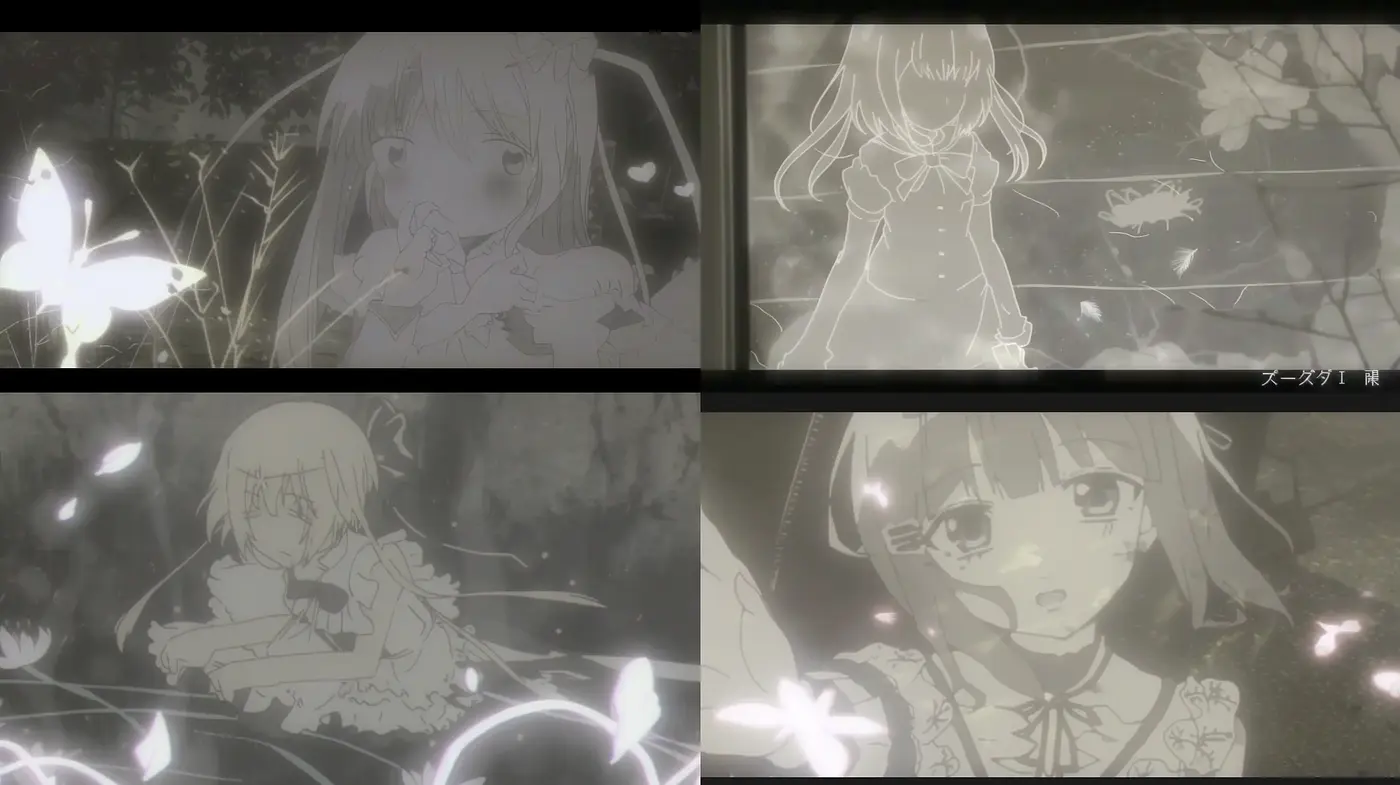 Monochromatic Dreamscape: Ethereal Anime-style Visions - Midjourney sref style