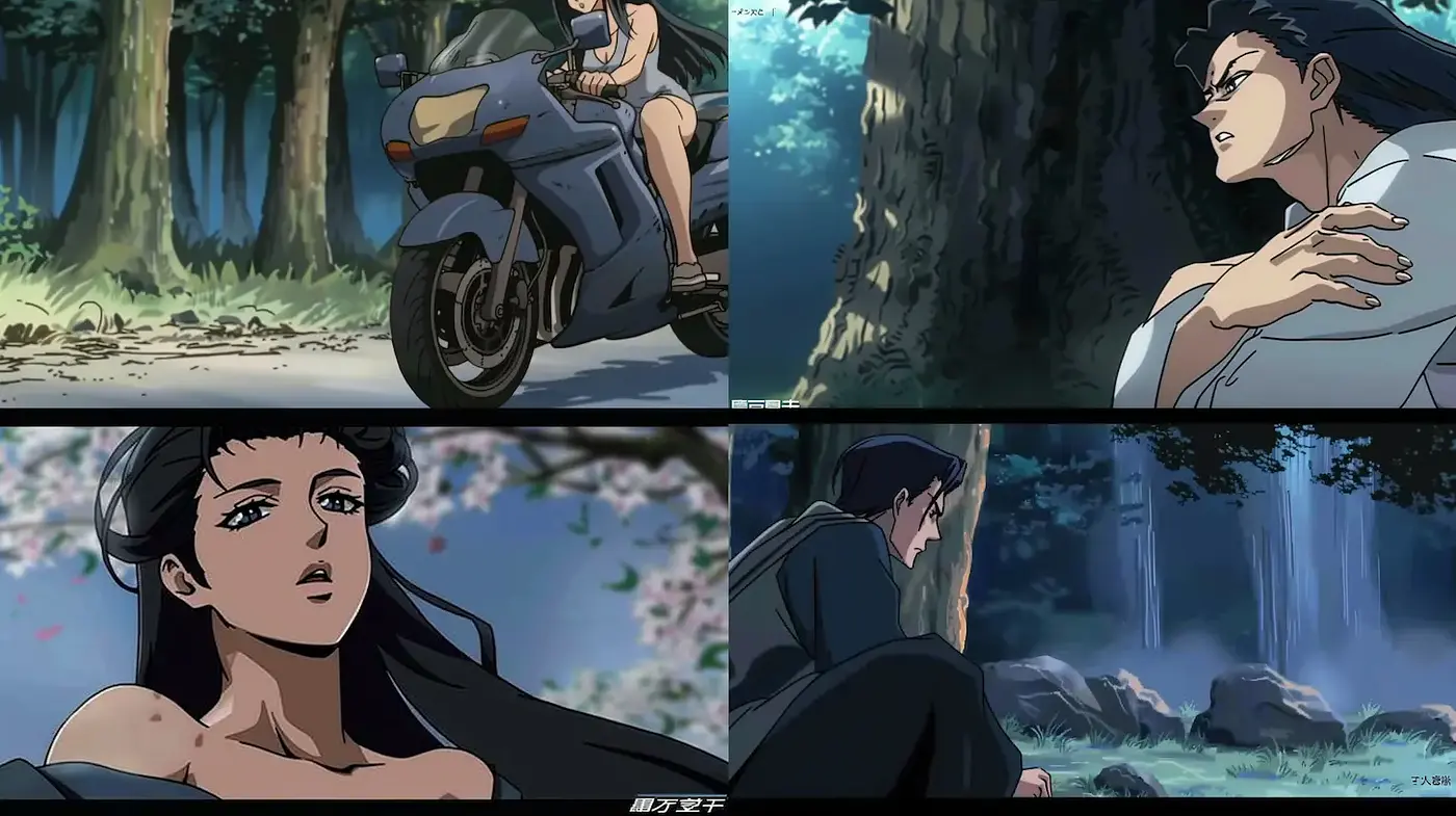 Moody and Introspective Anime-Inspired Aesthetic with Nature Elements - Midjourney sref style