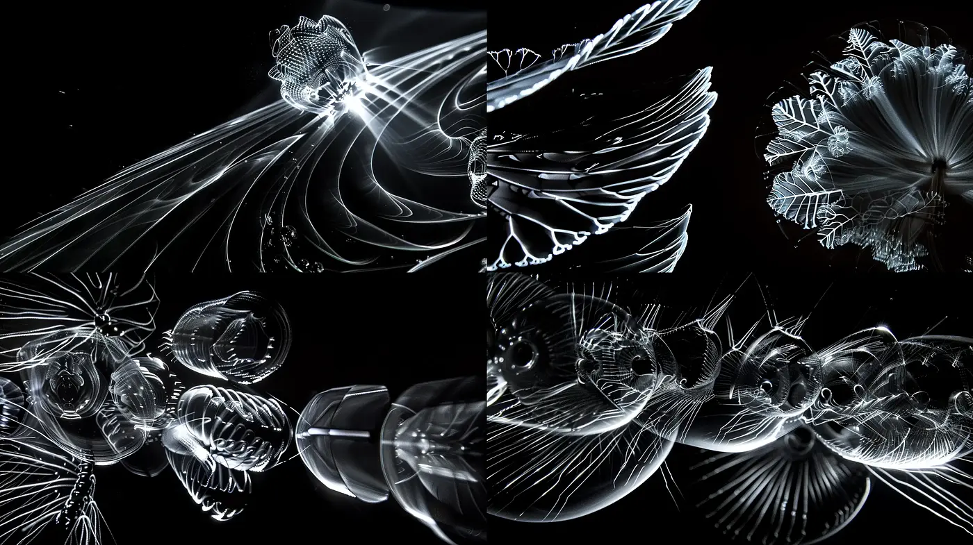 Luminous Elegance: Exploration of Light and Shadow in Digital Ethereal Art - Midjourney sref style