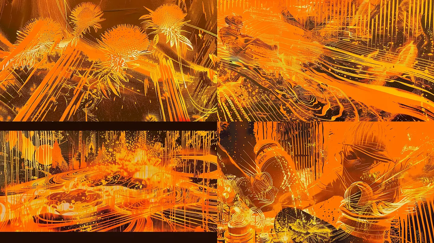 Radiant Spectrum Explosion in Abstract Expressionism - Midjourney sref style