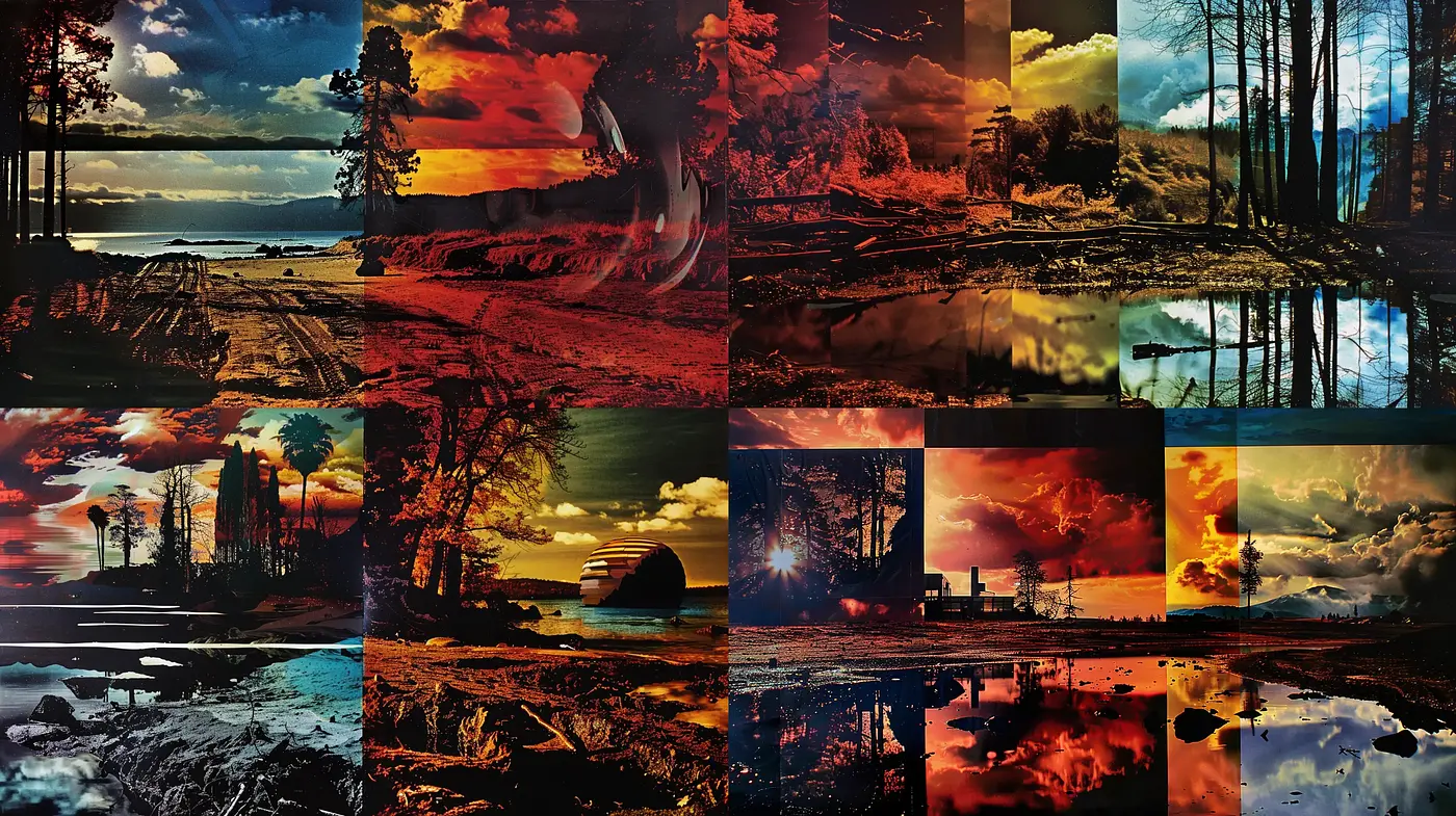 Dramatic Dusk and Twilight Vistas in Digital Expressionism - Midjourney sref style