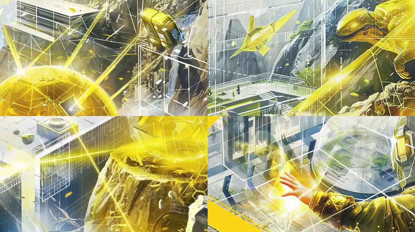 Futuristic Golden Dynamics: A Study in Abstracted Kinetic Energies and Luminosity - Midjourney sref style