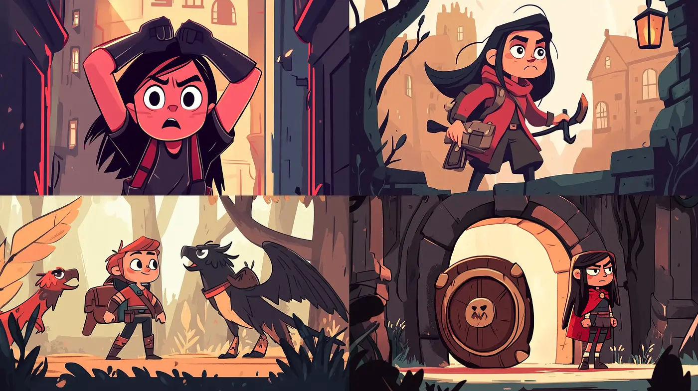 Warm-Toned Whimsical Adventure in Stylized Animation - Midjourney sref style