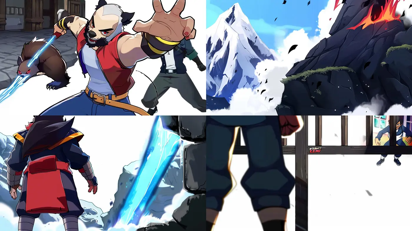 Dynamic Anime-Inspired Action with Cool Tonal Harmony and Expressive Textures - Midjourney sref style