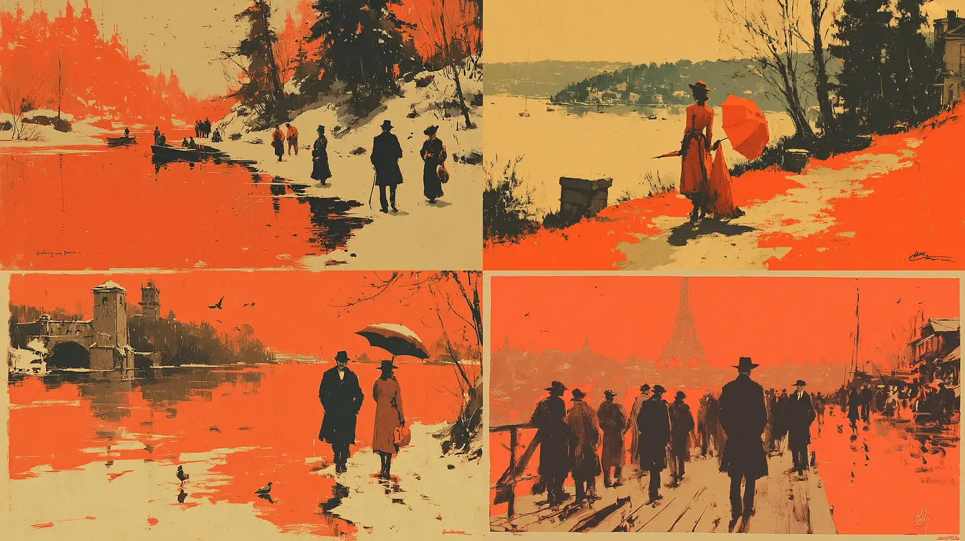 Consistent Artistic Styles in Generated Artworks with Vibrant Color Schemes and Timeless Atmosphere - Midjourney sref style