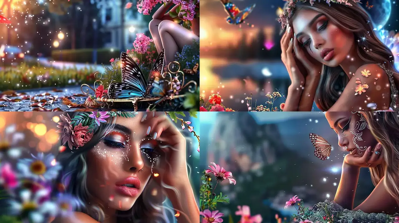 Enchanting Floral Fantasies with Ethereal Vibes - Midjourney sref style