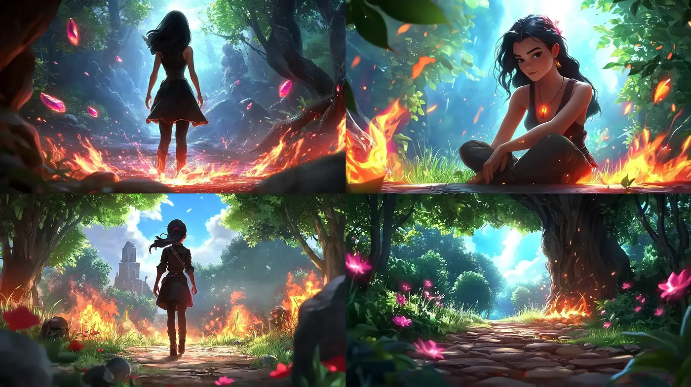 Ethereal Glow and Animated Wonder: A Vivid Dreamscape Fusion - Midjourney sref style