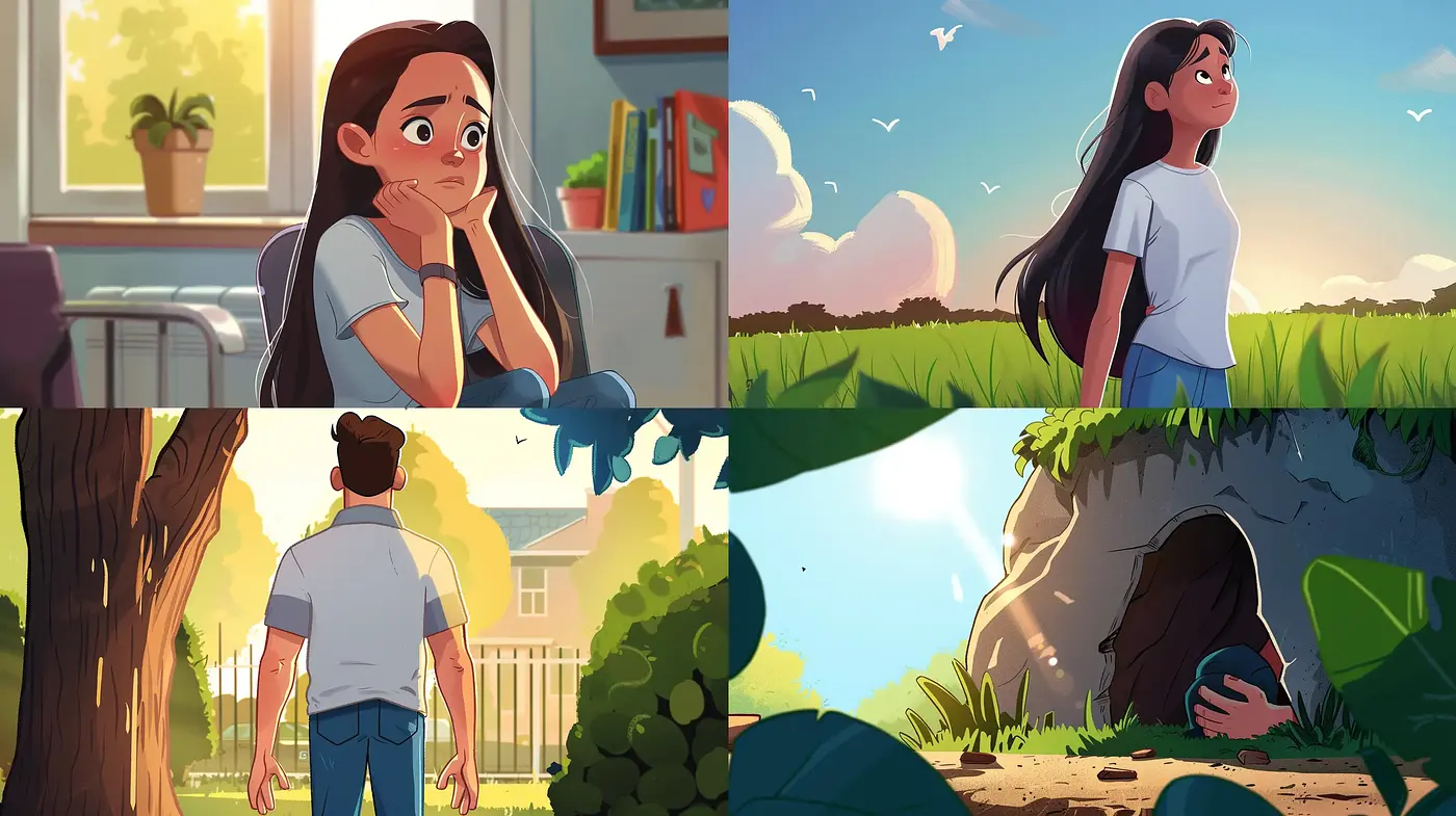 Sunlit Dreamscape: A Consistent Journey Through Warm Animated Narratives - Midjourney sref style
