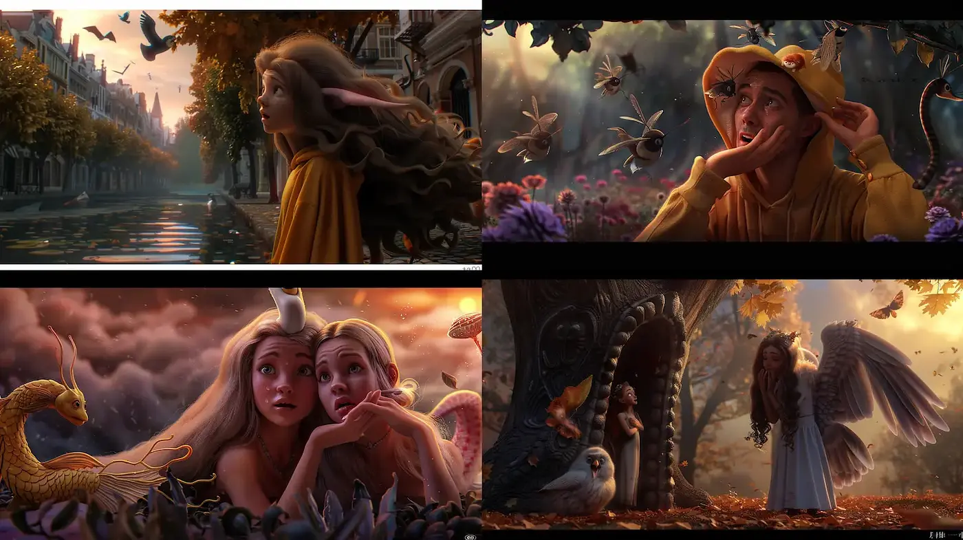 Whimsical and ethereal narratives with rich textures and enchanting color schemes - Midjourney sref style