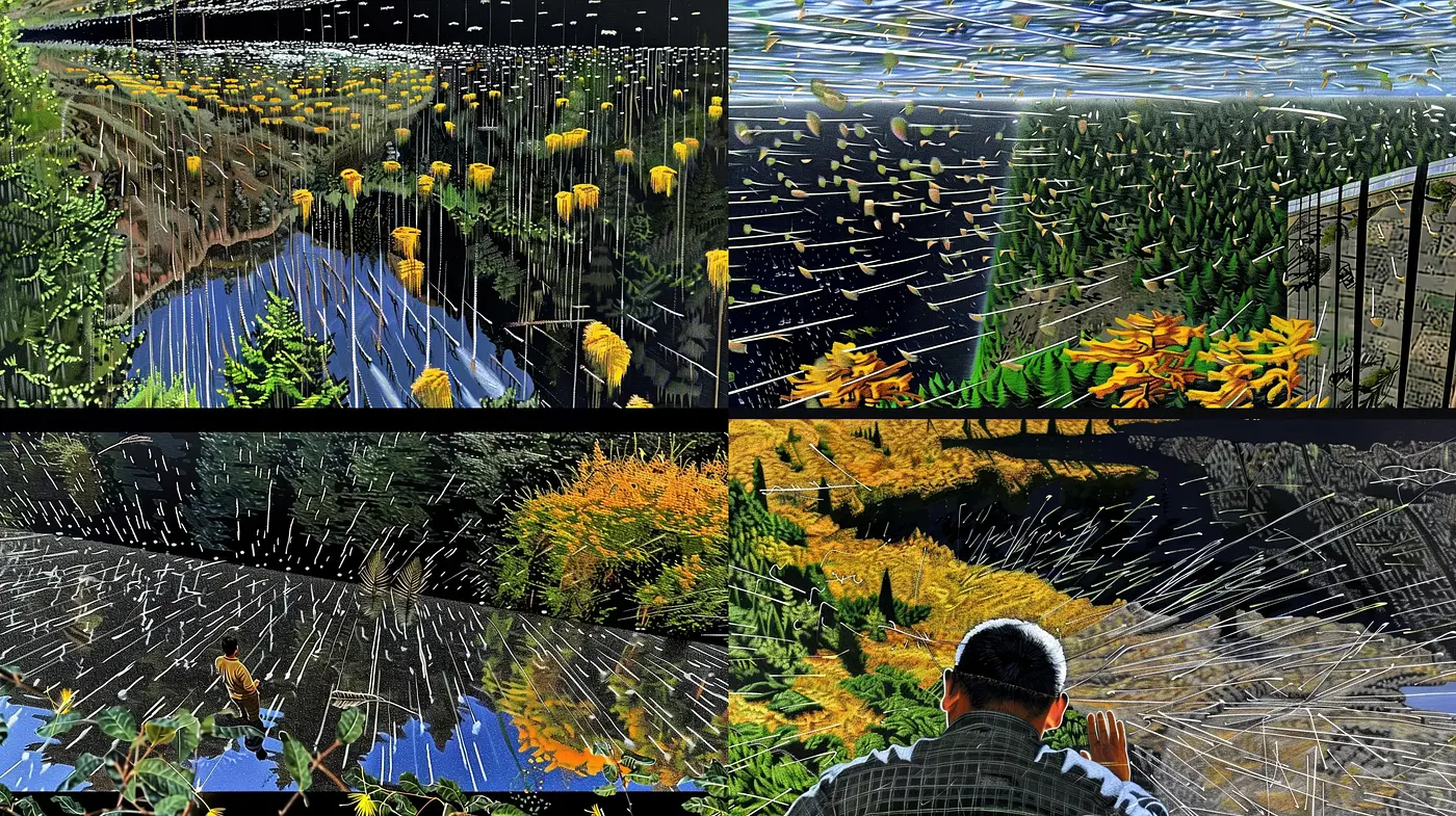 Starry Brushstrokes and Luminous Flora: A Homage to Post-Impressionist Dynamics - Midjourney sref style