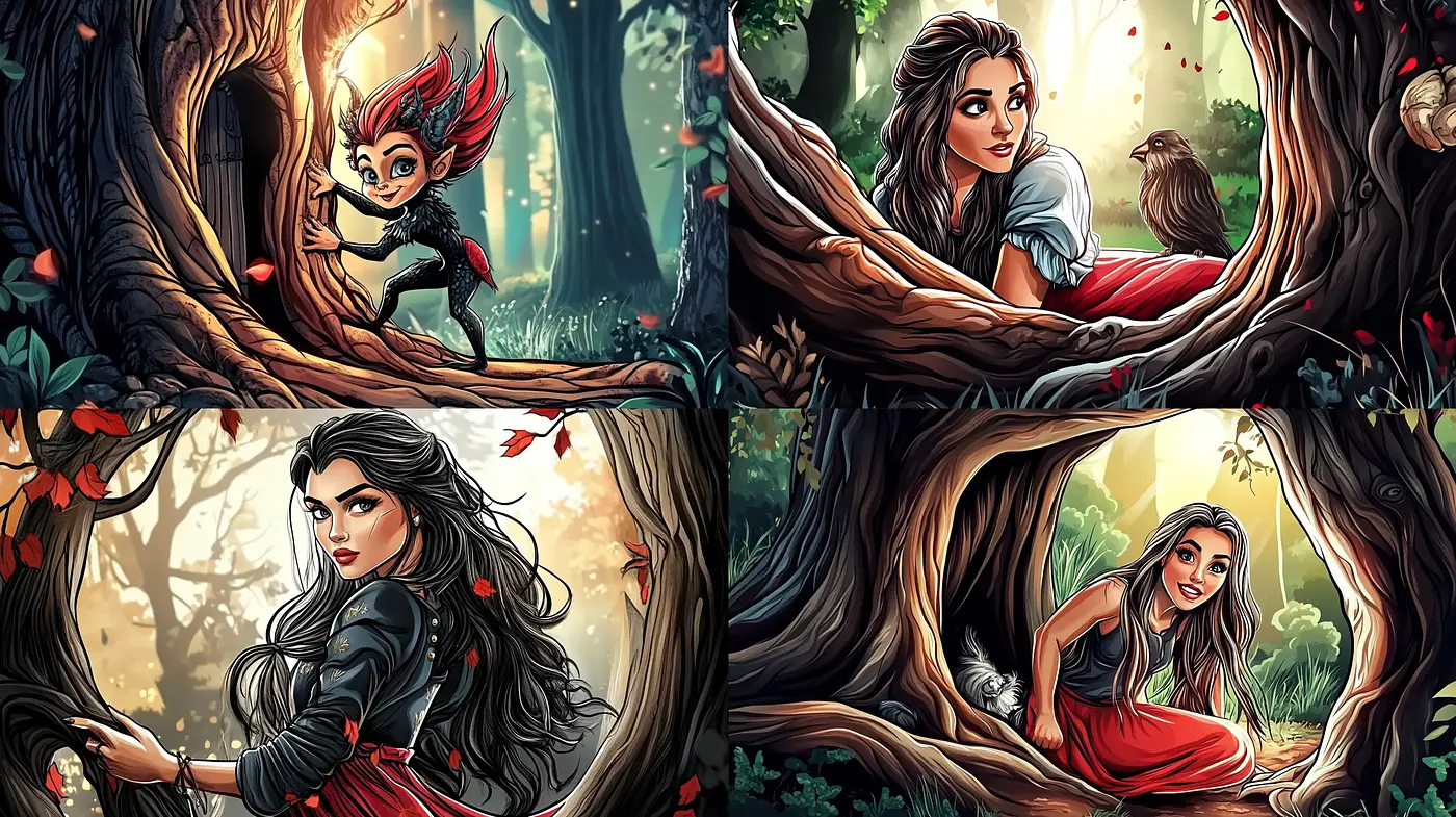 Enchanted Forest Whimsy: A Vivid Tapestry of Nature's Magic - Midjourney sref style