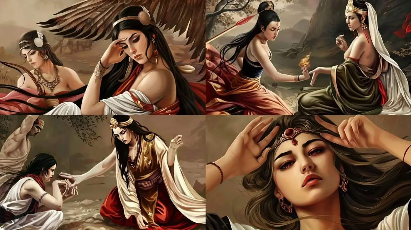 Ethereal Mythological Elegance: A Fusion of Classic and Fantasy Art Styles - Midjourney sref style