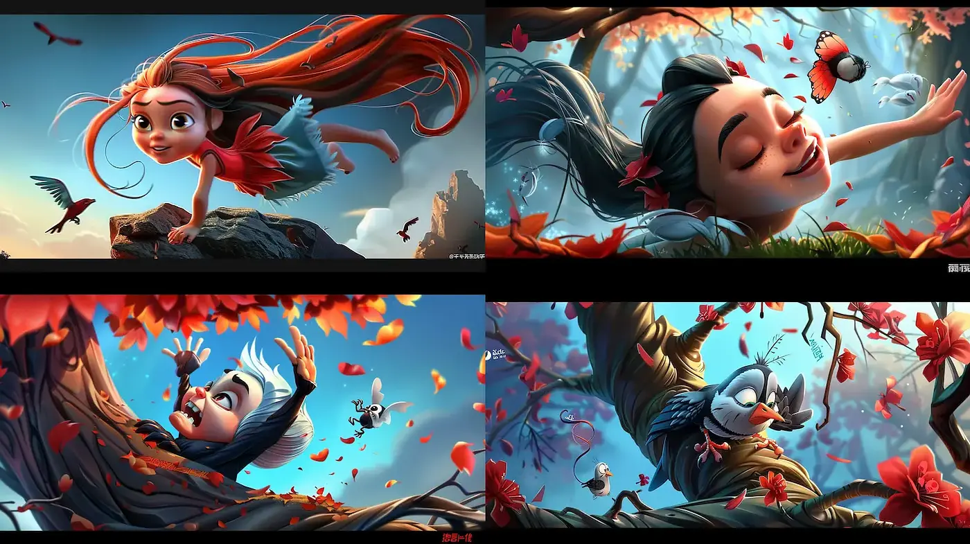 Colorful Whimsical Fantasy Illustrations with a Playful Tone - Midjourney sref style