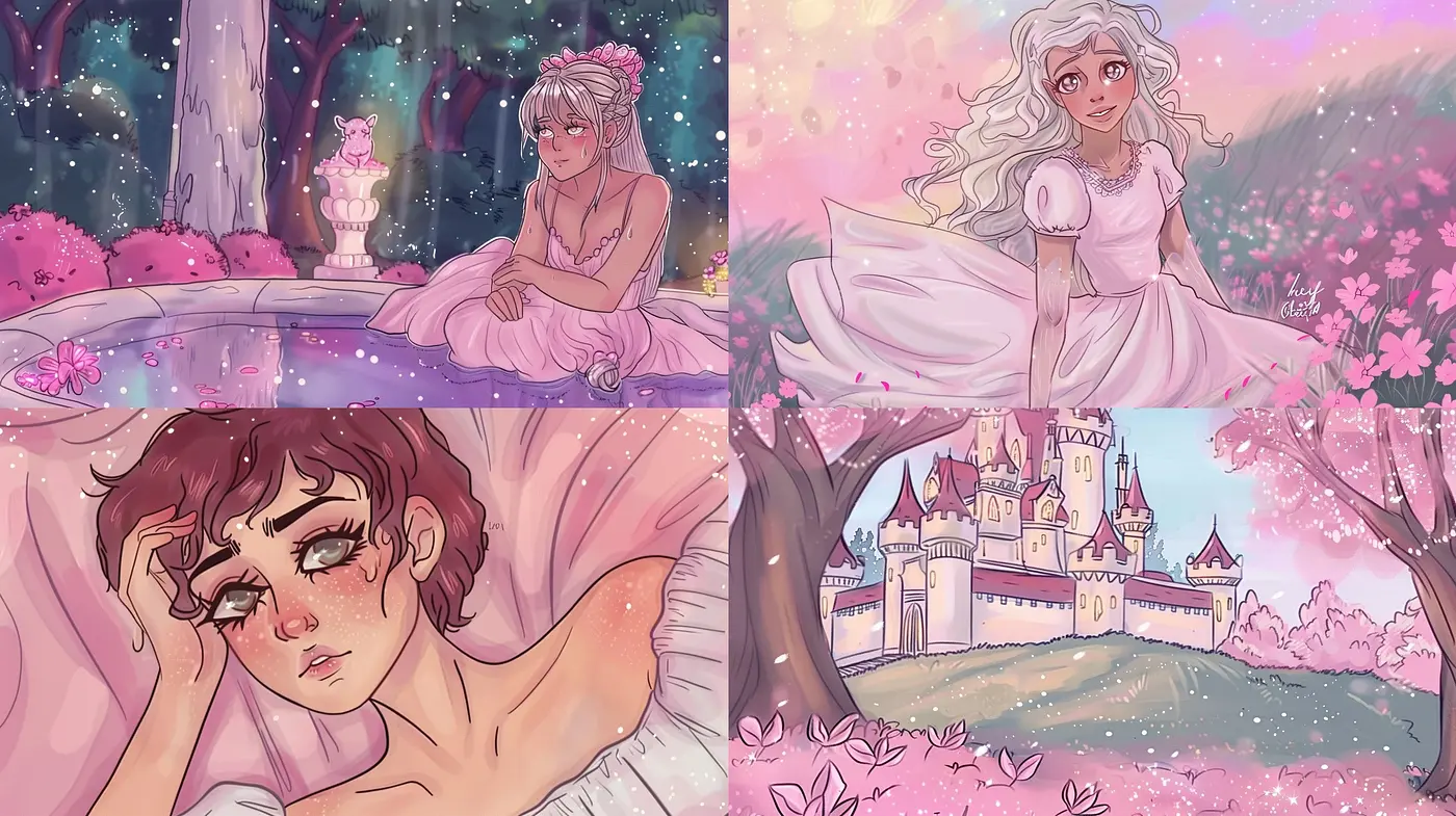 Enchanted Pastel Dreamscapes with Luminous Ethereal Glow - Midjourney sref style