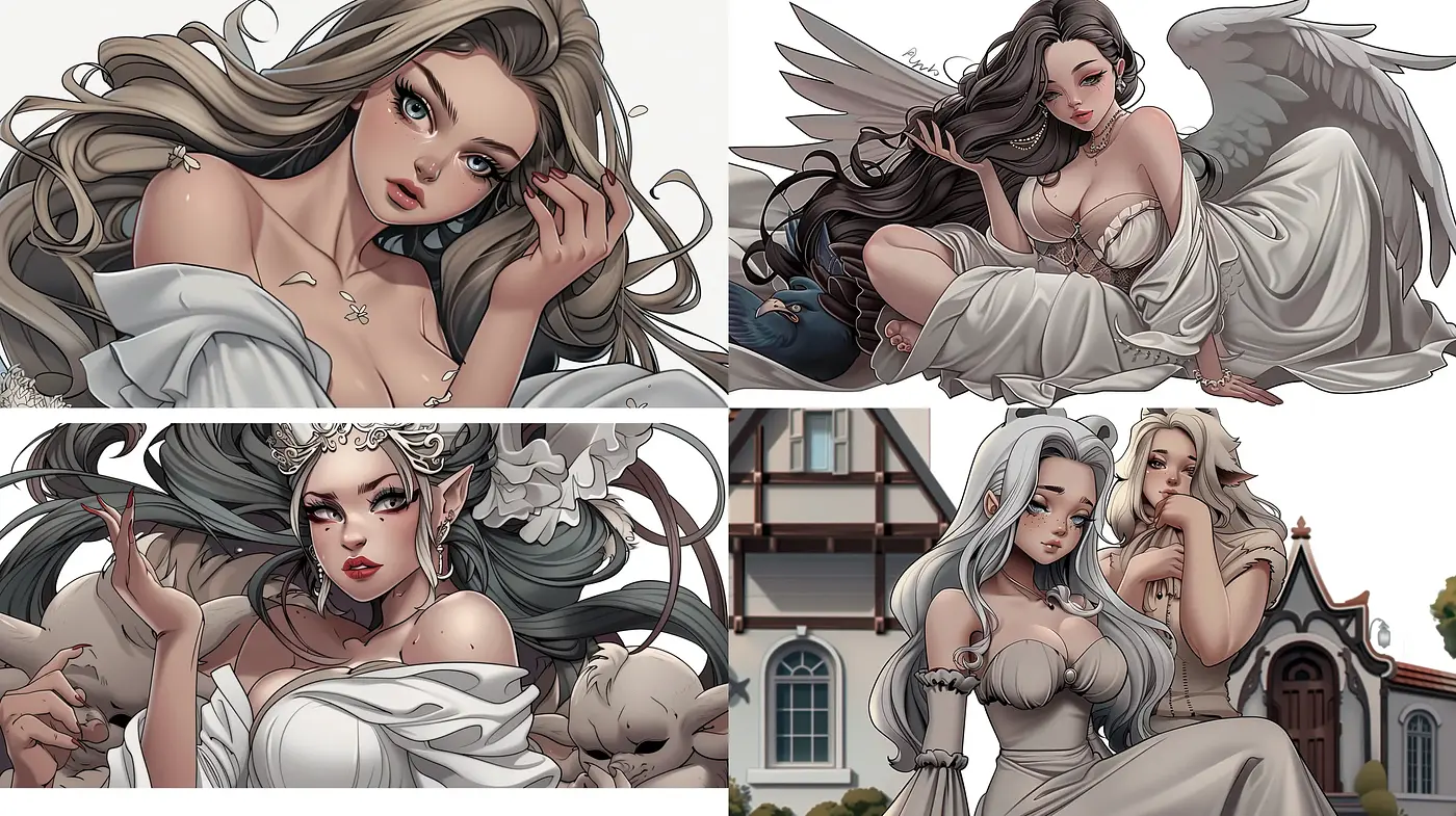 Ethereal Elegance: A Harmonious Blend of Soft Tones and Graceful Imagery - Midjourney sref style