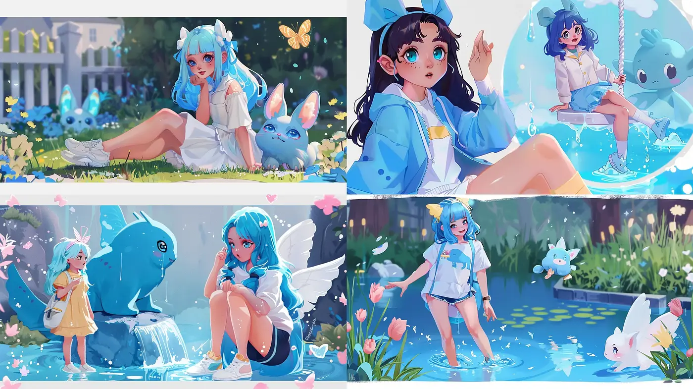 Whimsical Pastel Anime Dreamscape - Midjourney sref style