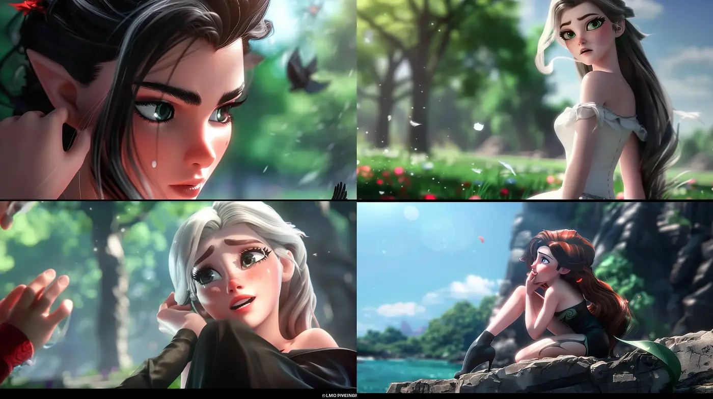 Enchanted Realism with a Cinematic Anime Essence - Midjourney sref style