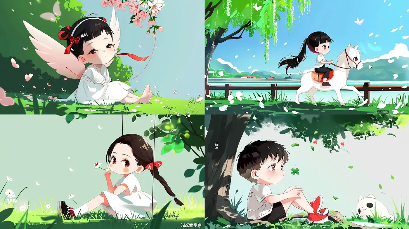 Whimsical and Playful Character Illustrations Inspired by Nature - Midjourney sref style