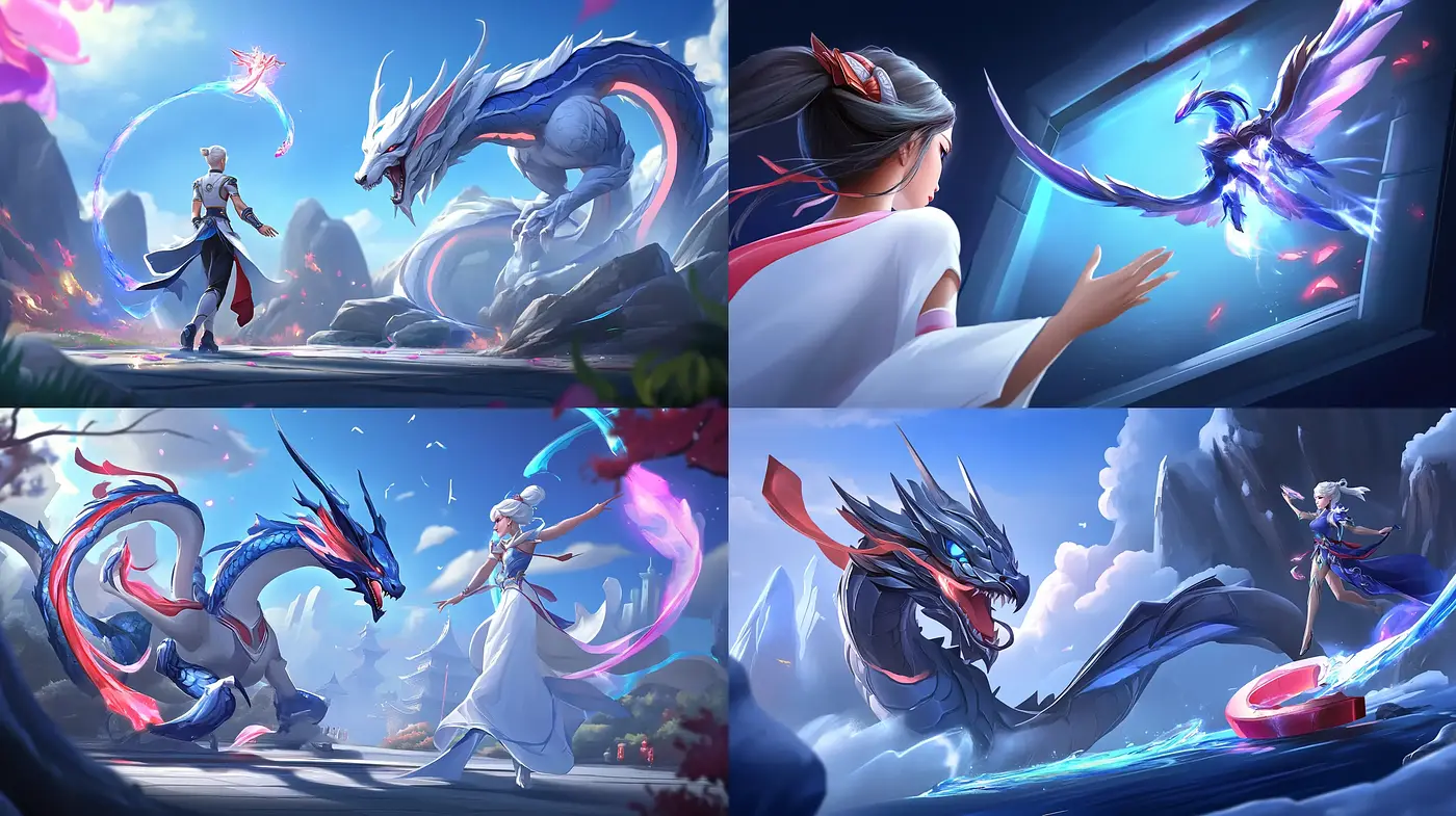Ethereal Dragon Encounter - A Fantastical Digital Art Series - Midjourney sref style