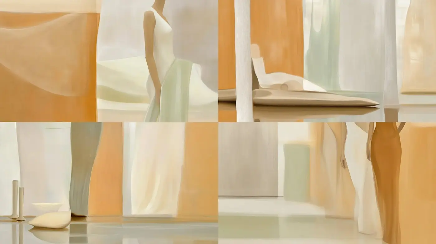 Serene Abstraction: Soft-Hued Minimalist Vistas - Midjourney sref style