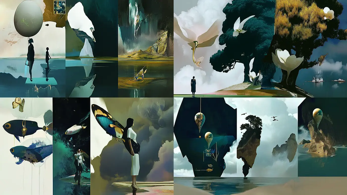 Surreal Dreamscapes: A Fusion of Fantastical Nature and Ethereal Light - Midjourney sref style