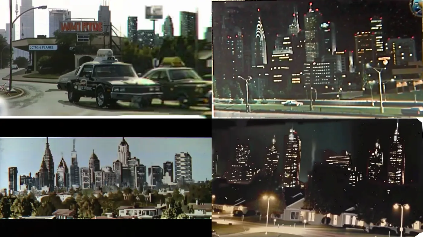 Nocturnal Cityscape Essence with Retrofuturistic Overtones - Midjourney sref style