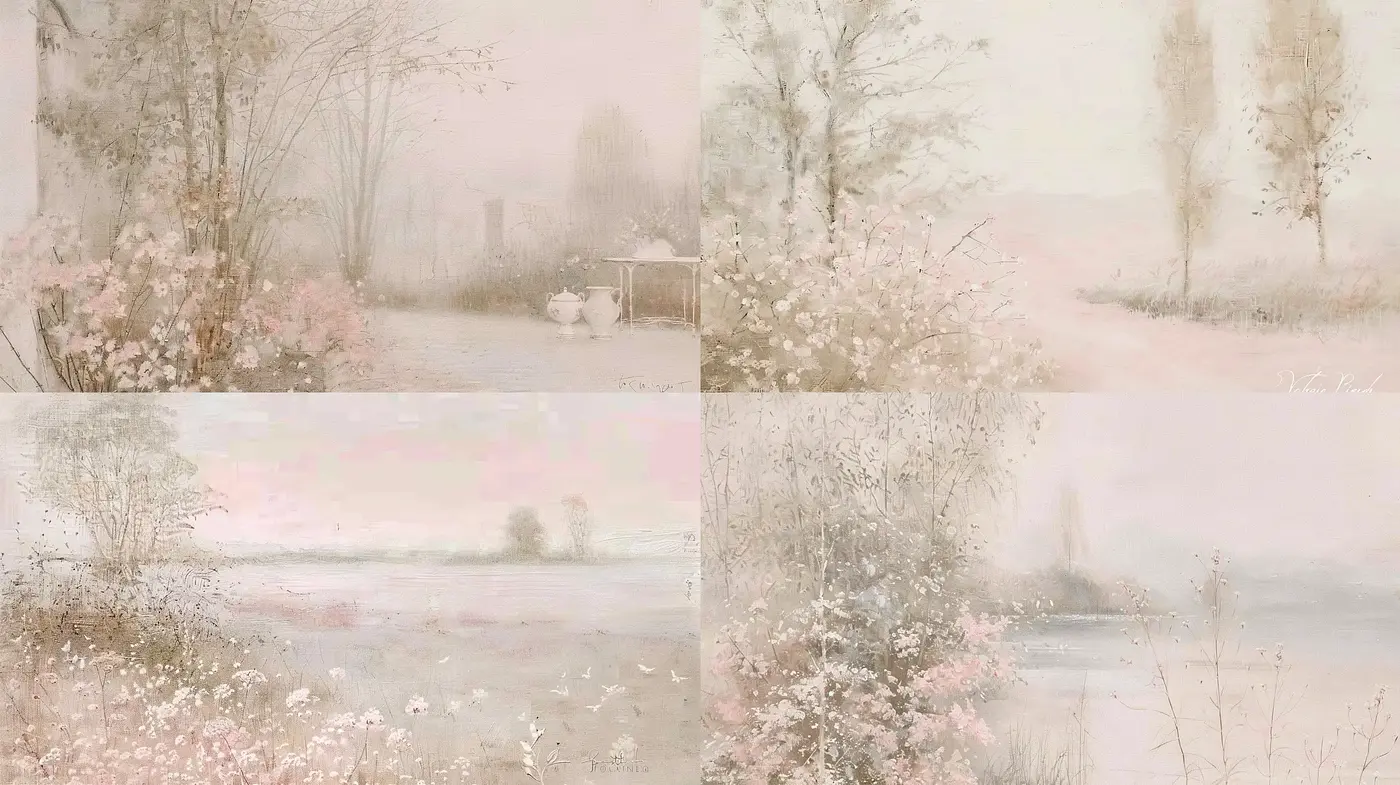 Ethereal Pastoral Dreamscapes with a Monet-Inspired Impressionistic Touch - Midjourney sref style