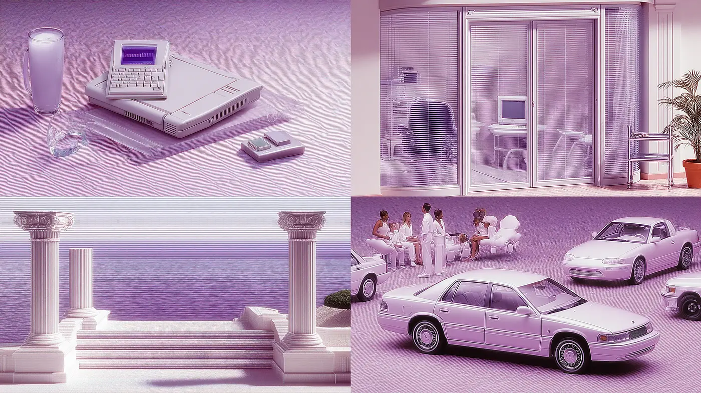 Futuristic Retro Aesthetic with a Minimalistic Touch - Midjourney sref style