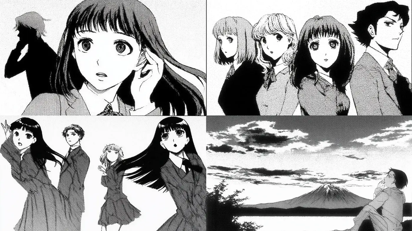 A Monochrome Exploration of Contemporary Emotion with Anime Influences - Midjourney sref style